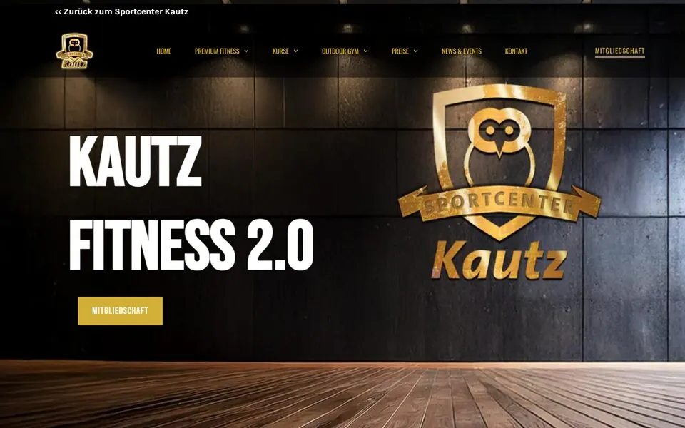 Startseite der Website am Rechner