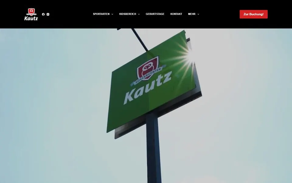 Startseite der Website am Rechner